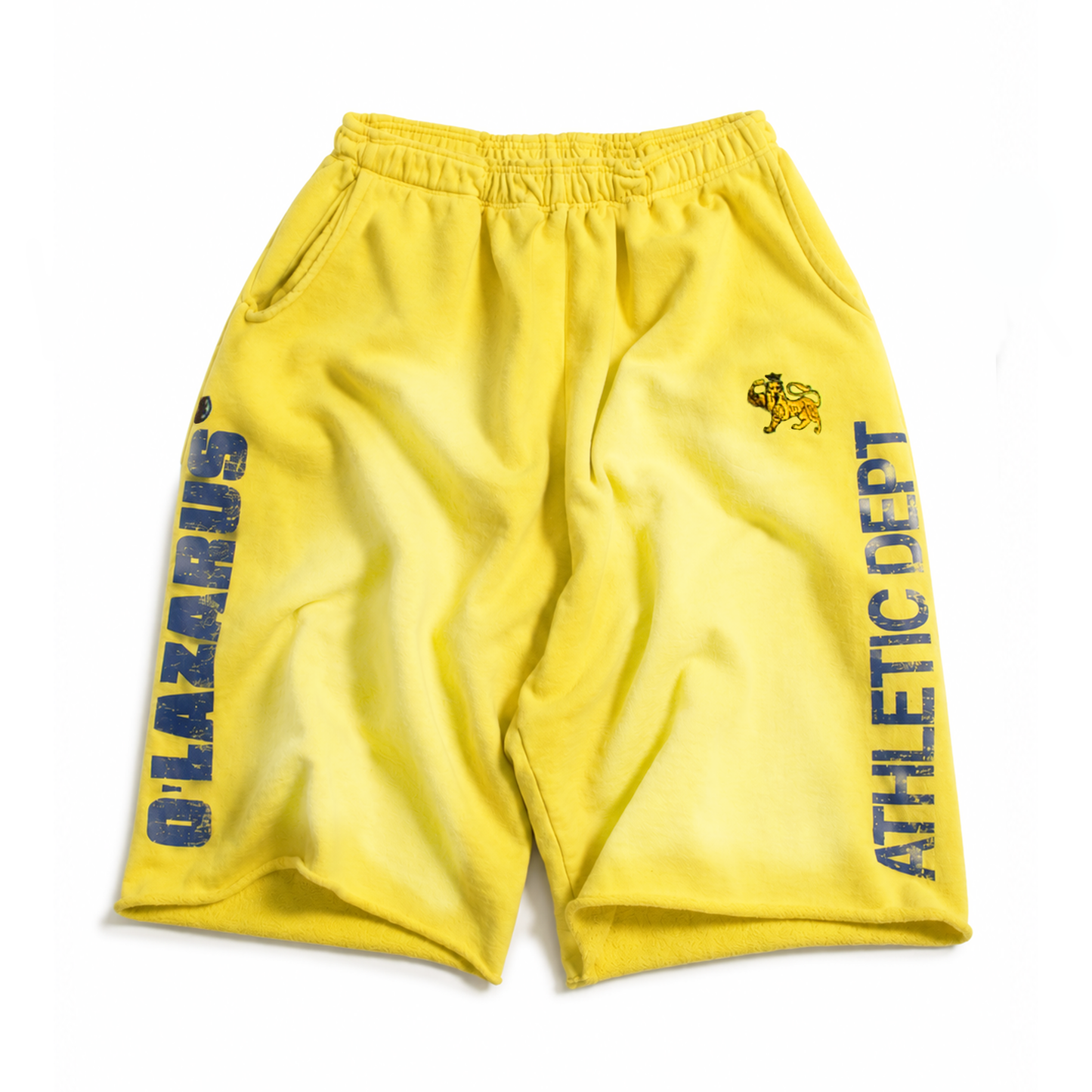 O'LAZARUS CUT-OFF SWEATSHORT (YELLOW)