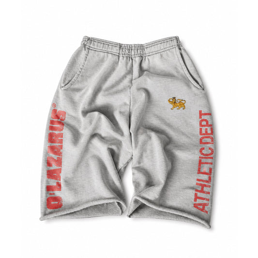 O'LAZARUS CUT-OFF SWEAT SHORT (GREY)